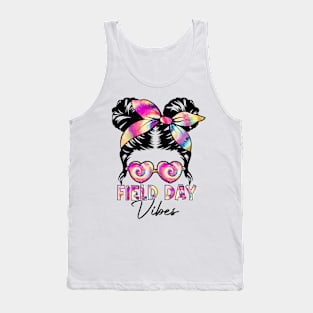 Field Day Vibes Messy Hair Funny For Teacher Kids Tank Top